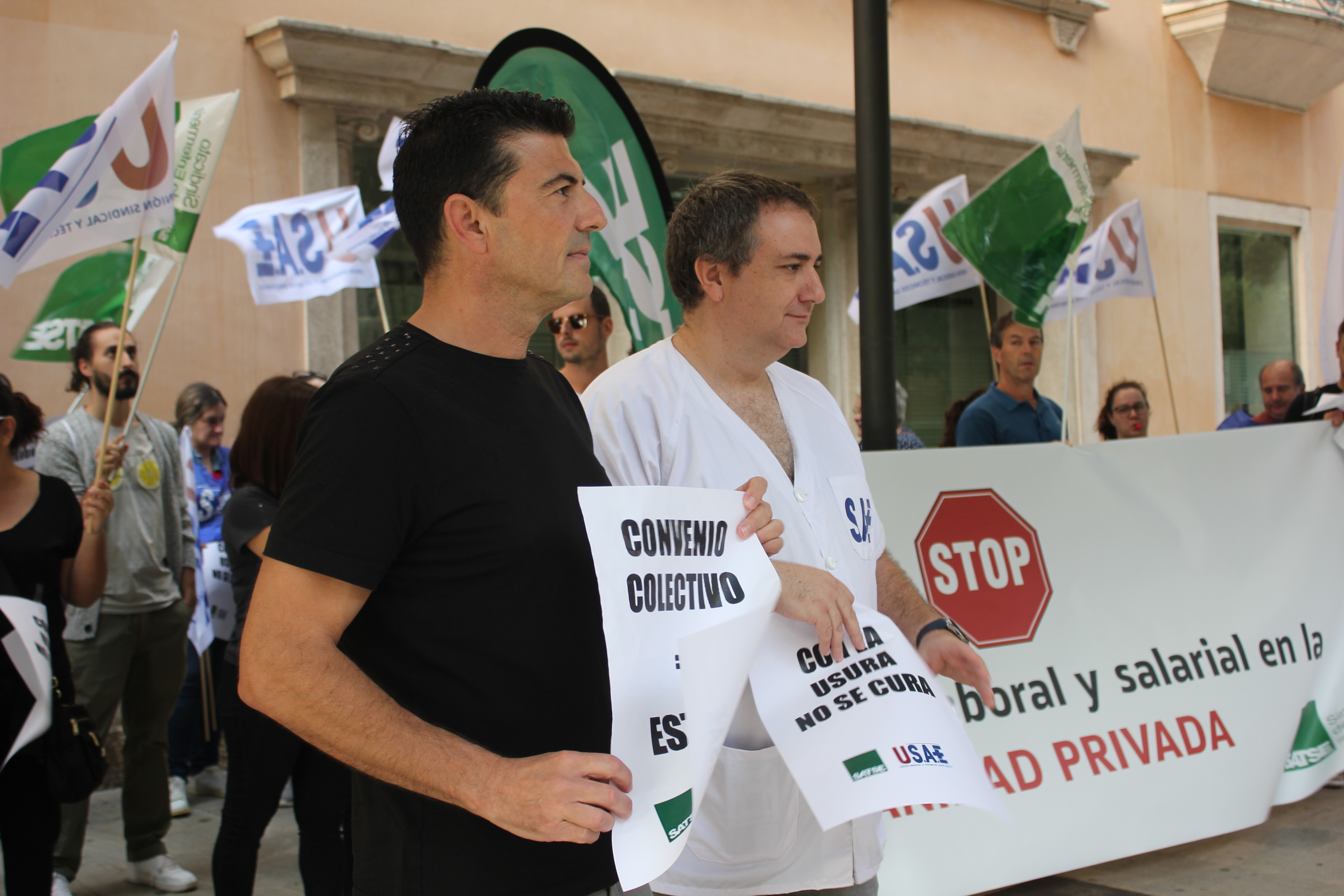 Jorge Tera, secretario general autonómico, en una de las concentraciones 